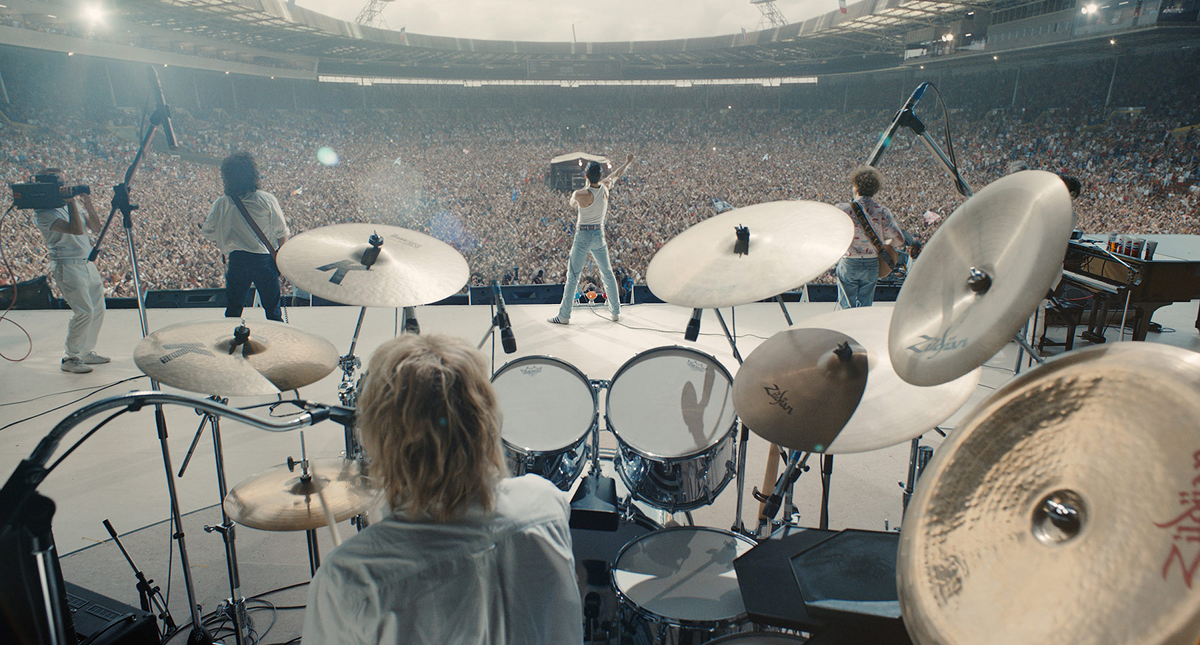 Bohemian Rhapsody movie band on stage Bohemian Rhapsody movie band on stage