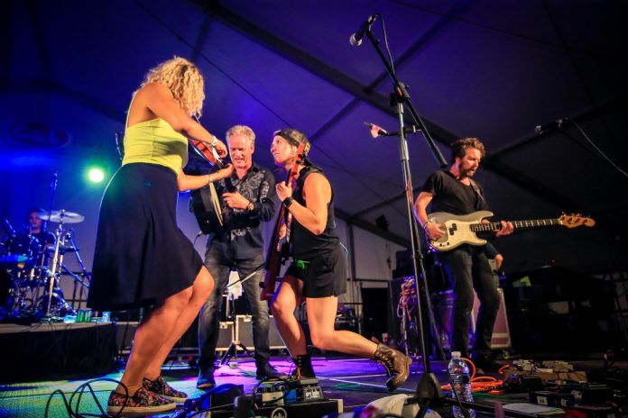 Michigan Irish Music Festival band on stage